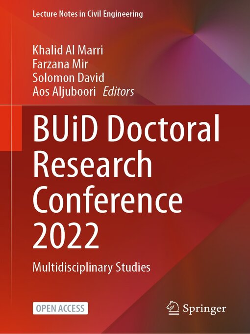 Title details for BUiD Doctoral Research Conference 2022 by Khalid Al Marri - Available